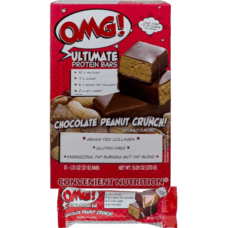 OMG Ultimate Protein Bars with MCT - Chocolate Peanut Crunch Box